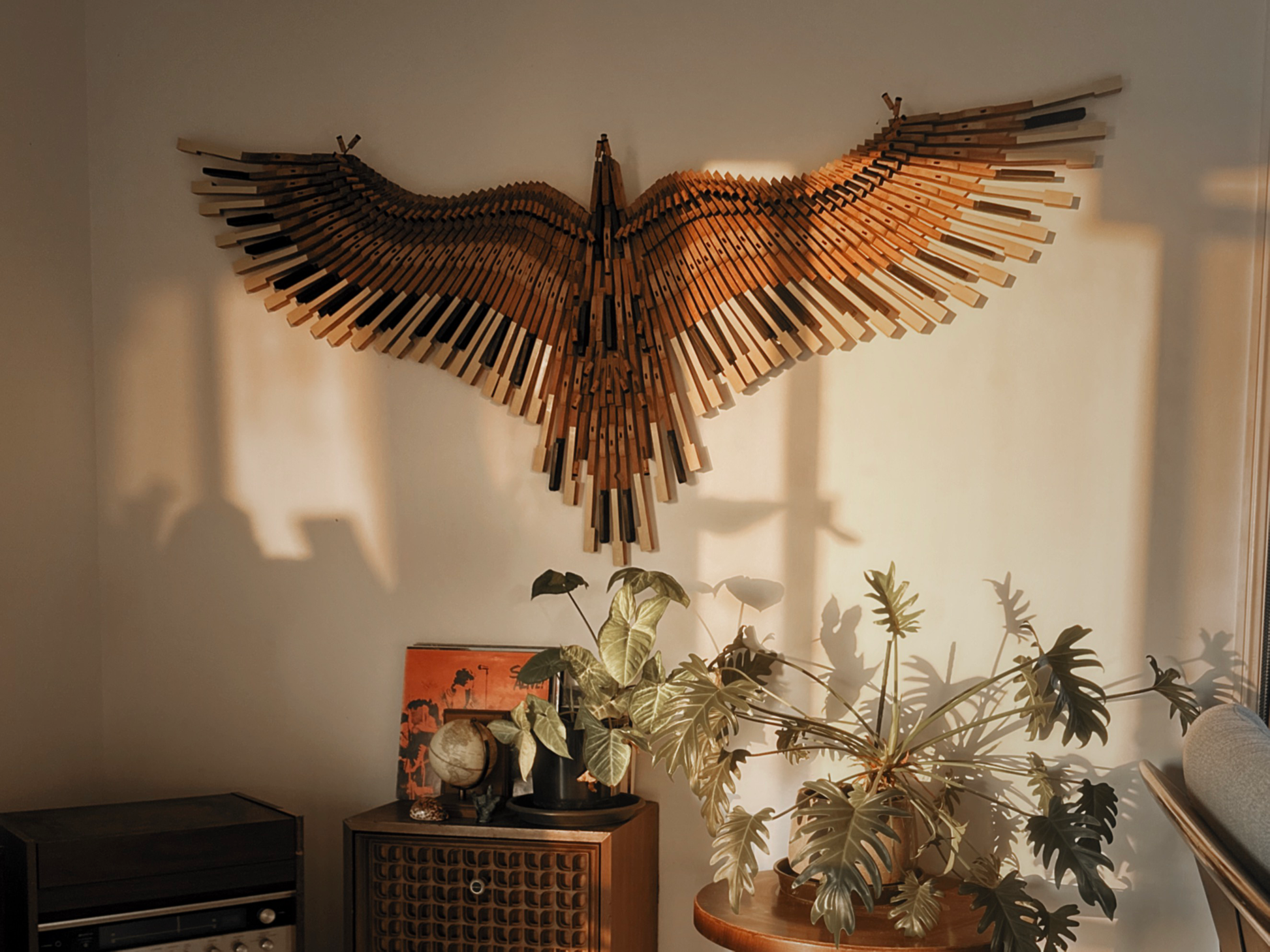 Piano Key Eagle Art